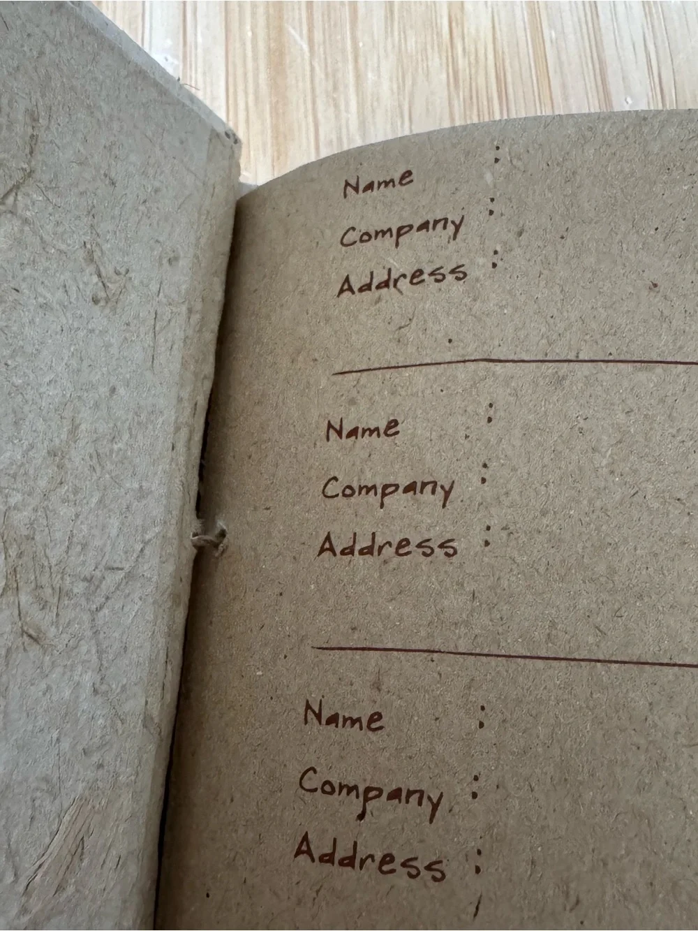 Planner with handmade paper
